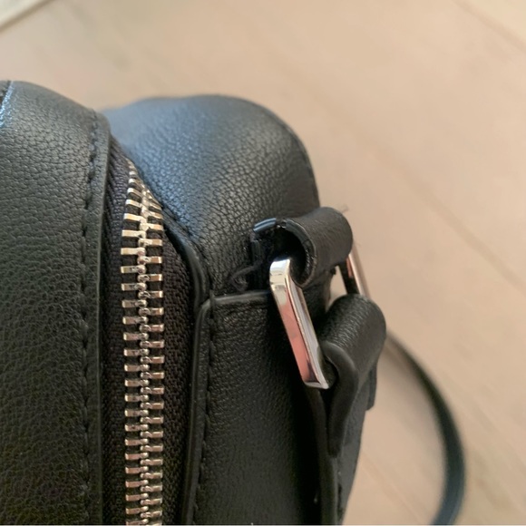 French Connection Black Faux Leather Crossbody Bag - Picture 6 of 10